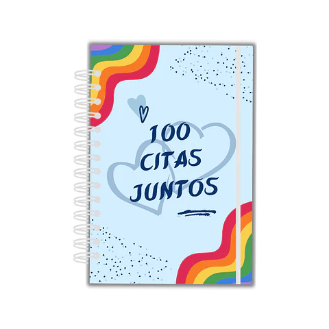 Álbum 100 Citas Juntos Arcoiris Celeste