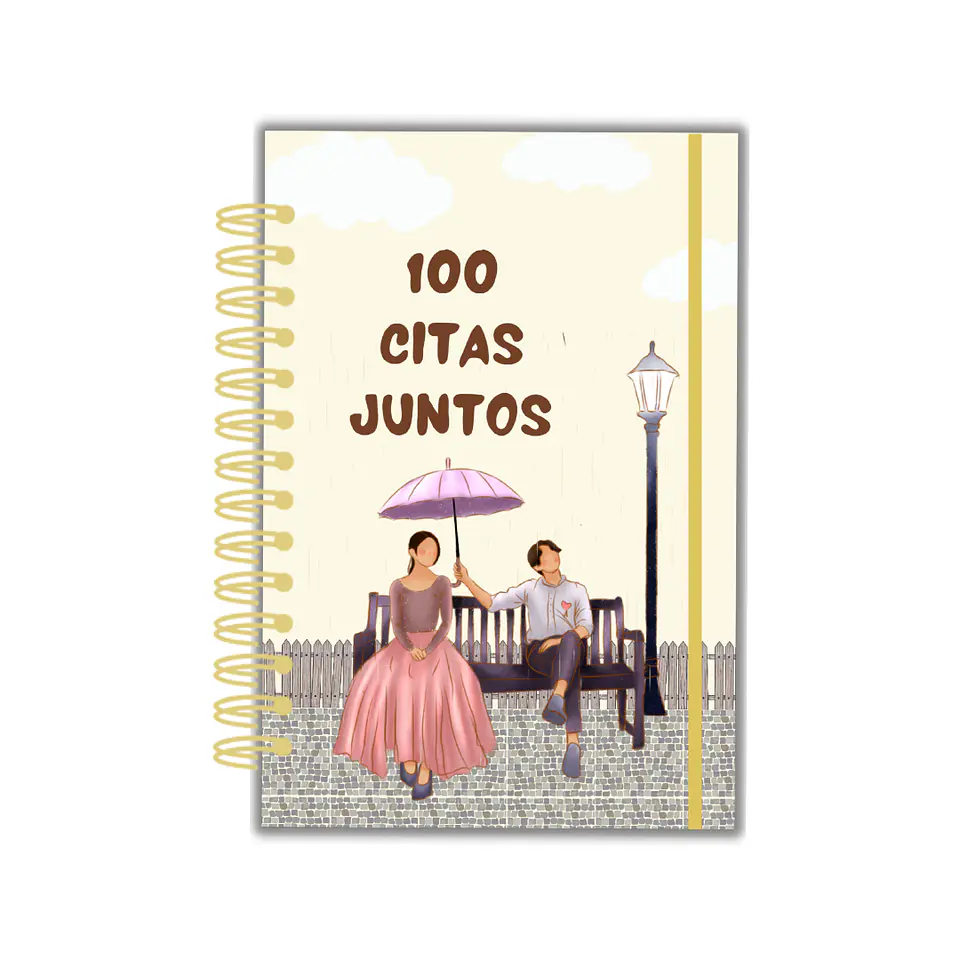 Álbum 100 Citas Juntos Ilustración Beige 1