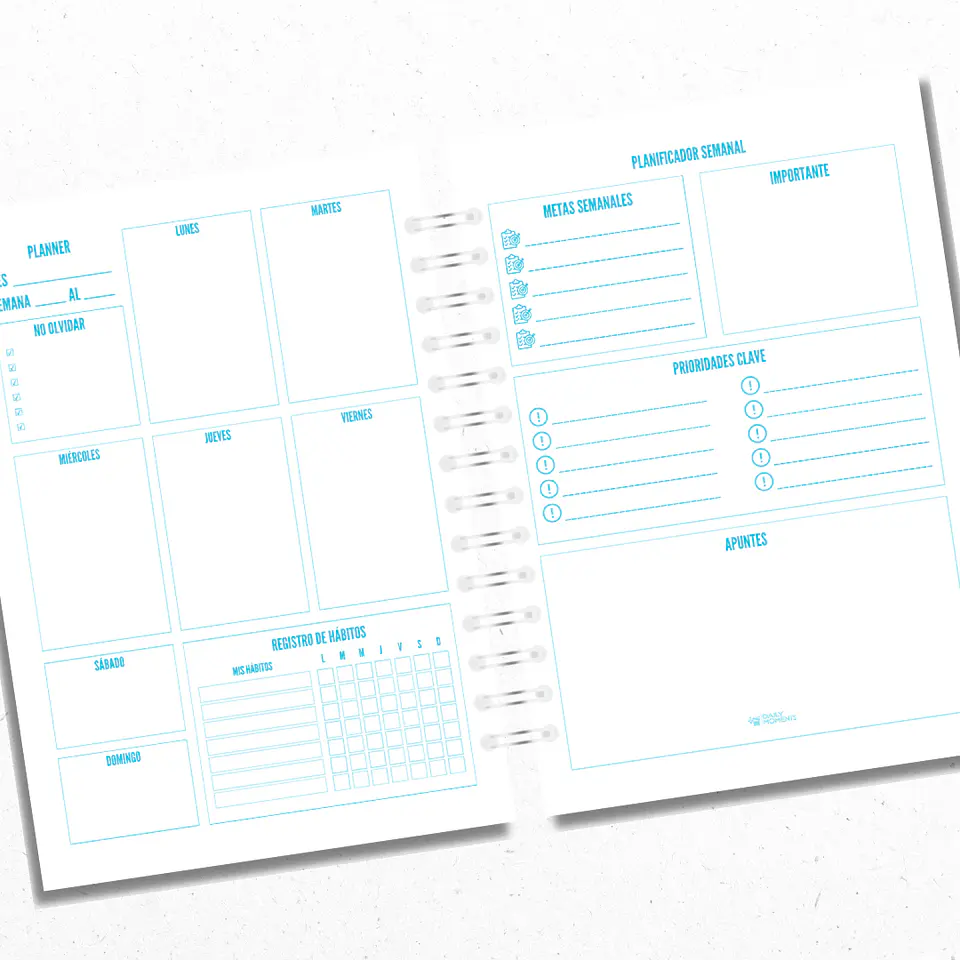 Planner Semanal Celeste 3
