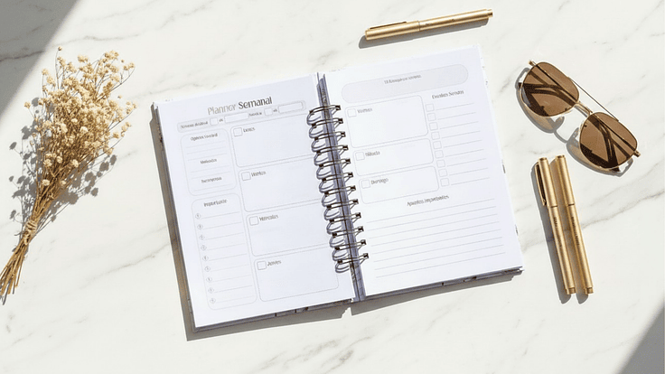 Planner Semanal Minimalista Mujer