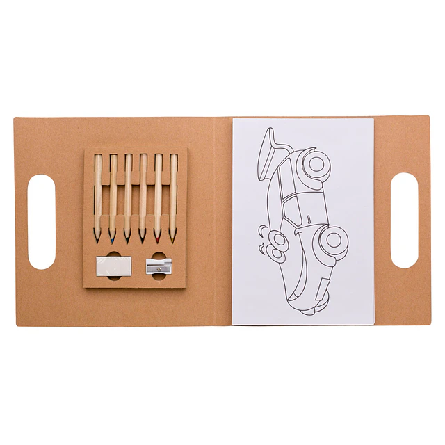 Set Lápices de colores con láminas para colorear