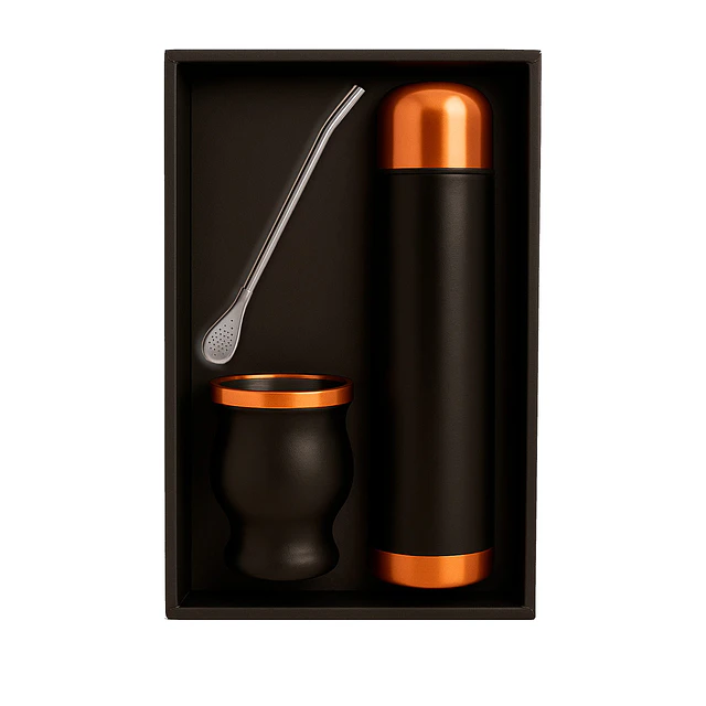 Set de Mate color Negro/Cobre
