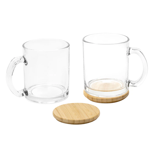 Set de tazas bambo vidrio