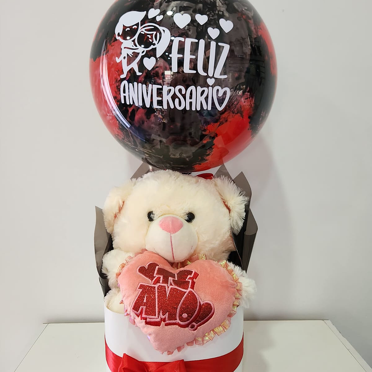 Globo Burbuja con peluche a elección 1