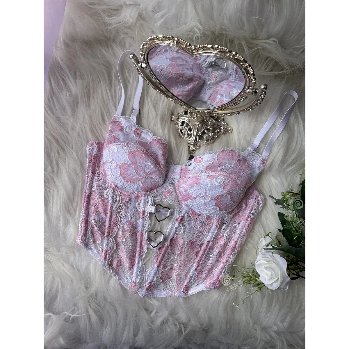 HEART PINK BUSTIER