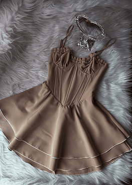 VIVIAN DRESS BEIGE