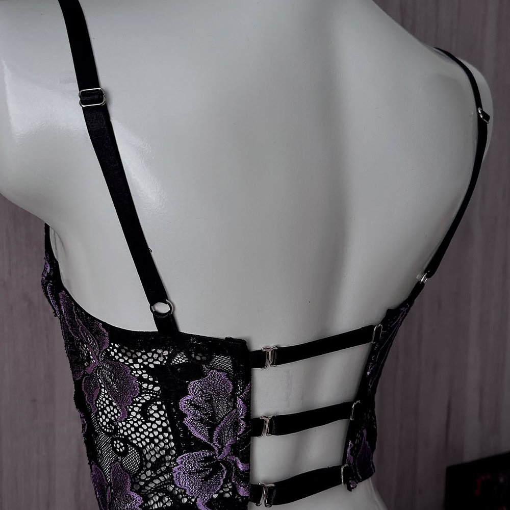 HEART LACE LILA BUSTIER