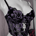 HEART LACE LILA BUSTIER