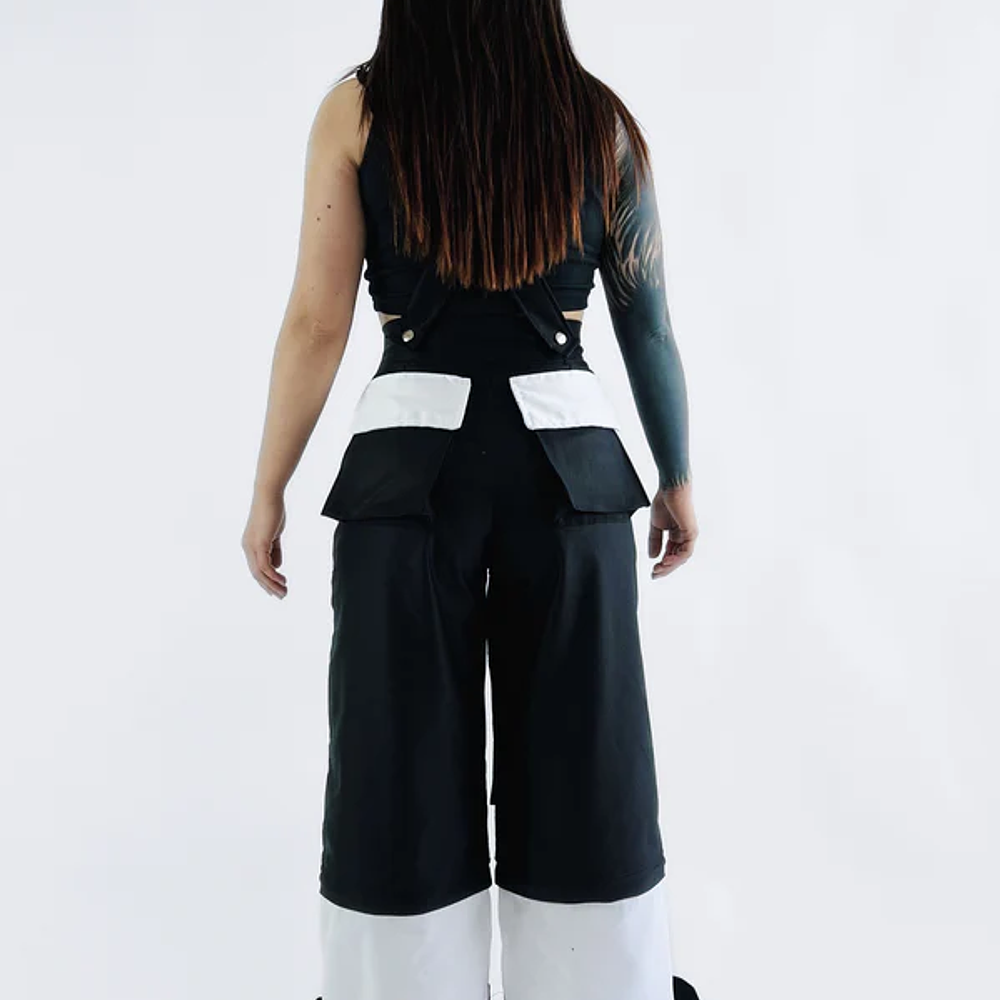 OVEROL CONVERTIBLE 3 EN 1 - BLANCO Y NEGRO