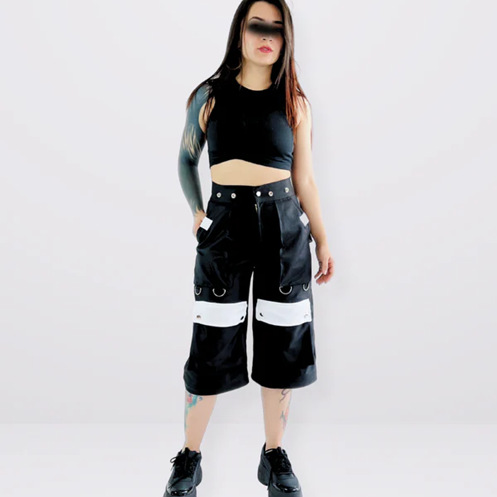 OVEROL CONVERTIBLE 3 EN 1 - BLANCO Y NEGRO