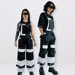 OVEROL CONVERTIBLE 3 EN 1 - BLANCO Y NEGRO