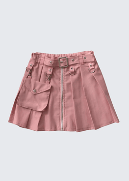 FALDA DRILL STRETCH - ROSA