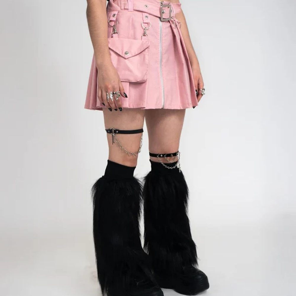 FALDA DRILL STRETCH - ROSA