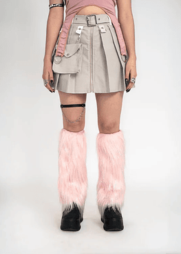 FALDA DRILL STRETCH - BEIGE