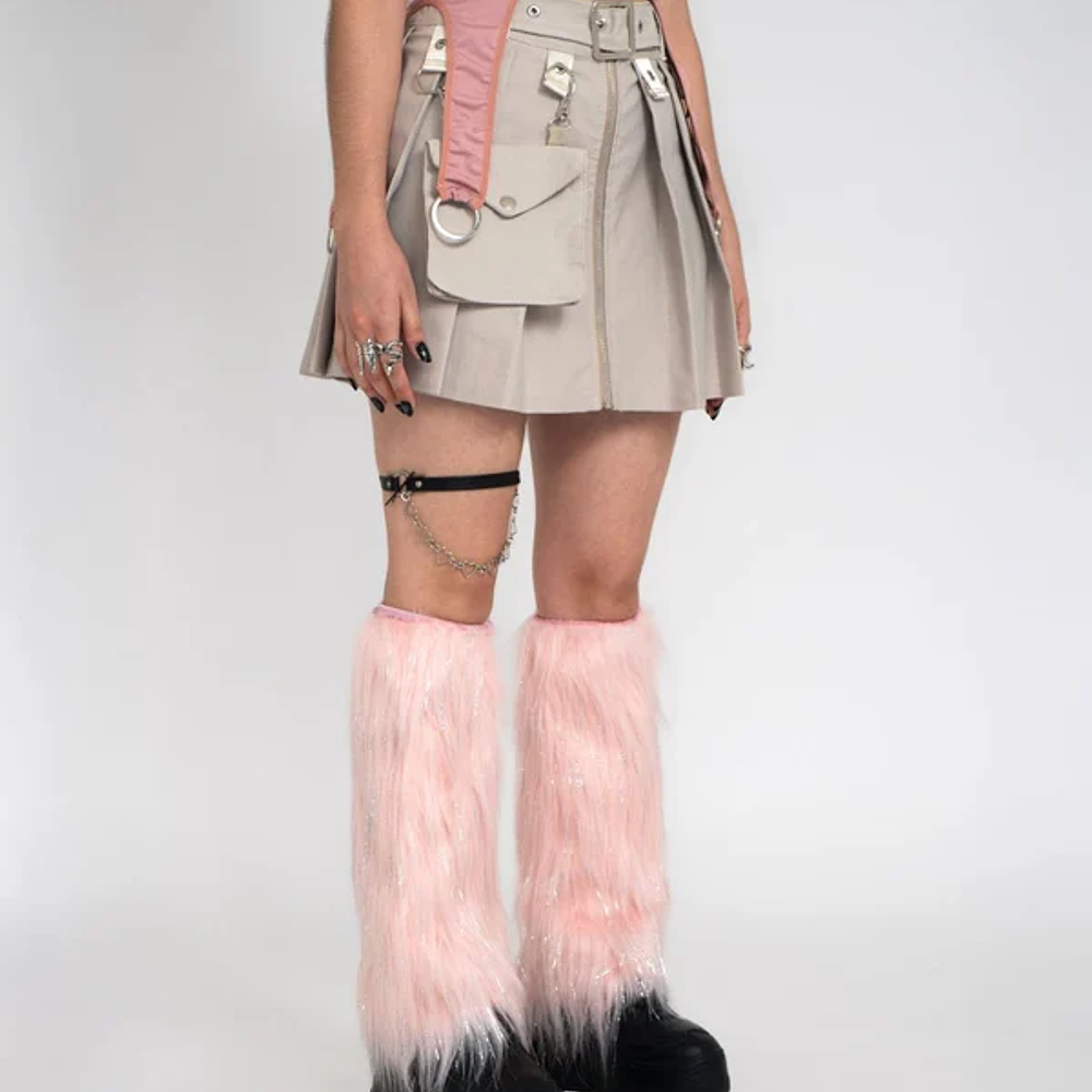 FALDA DRILL STRETCH - BEIGE