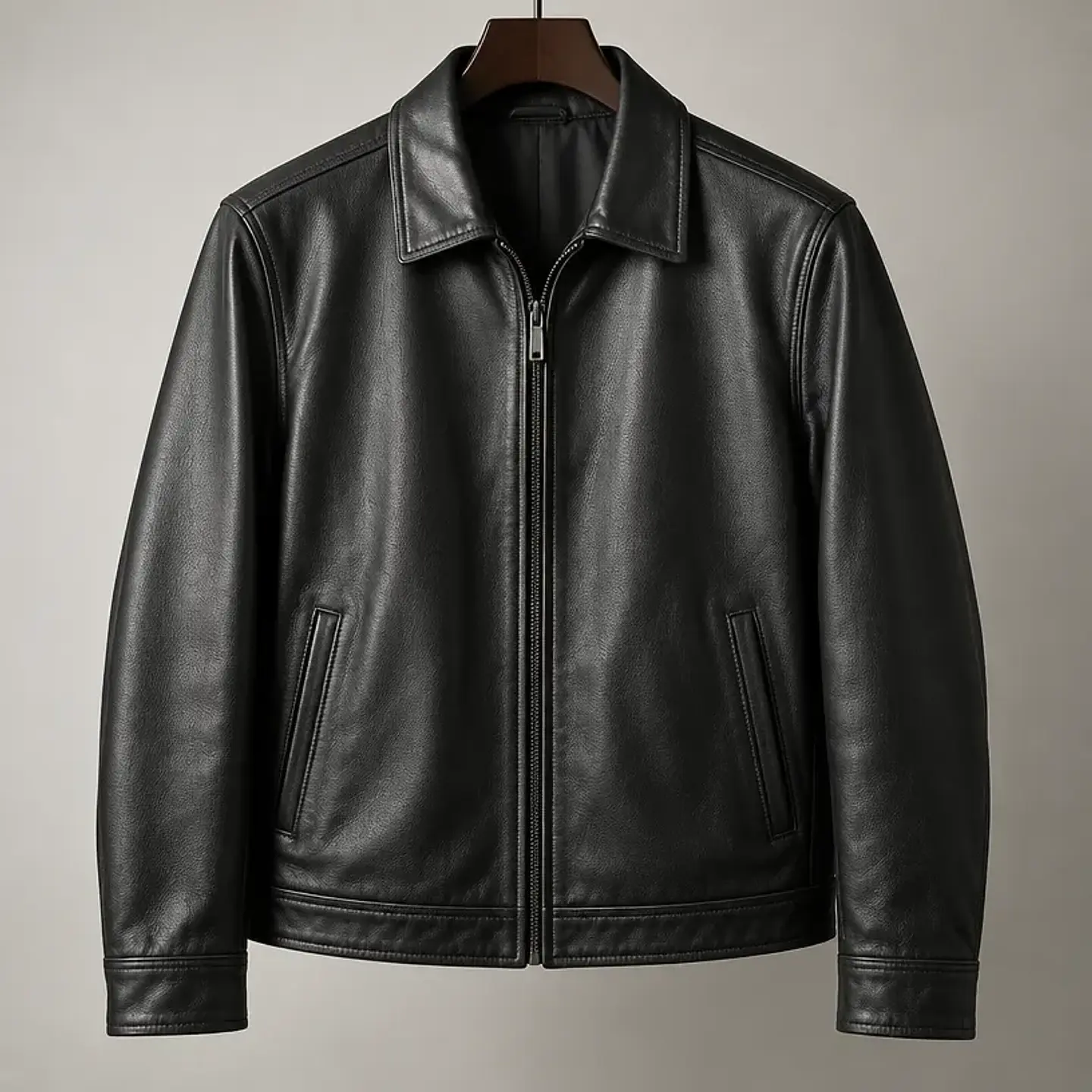 Chaqueta de cuero Napa — negro 1