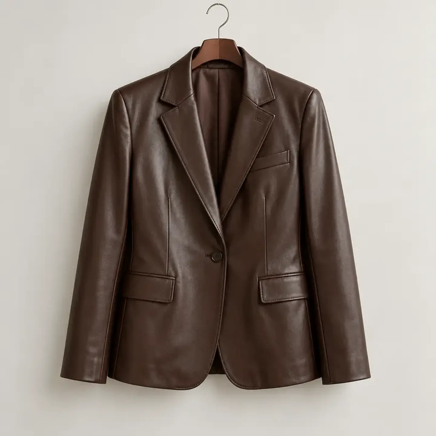 Blazer de cuero — chocolate 1