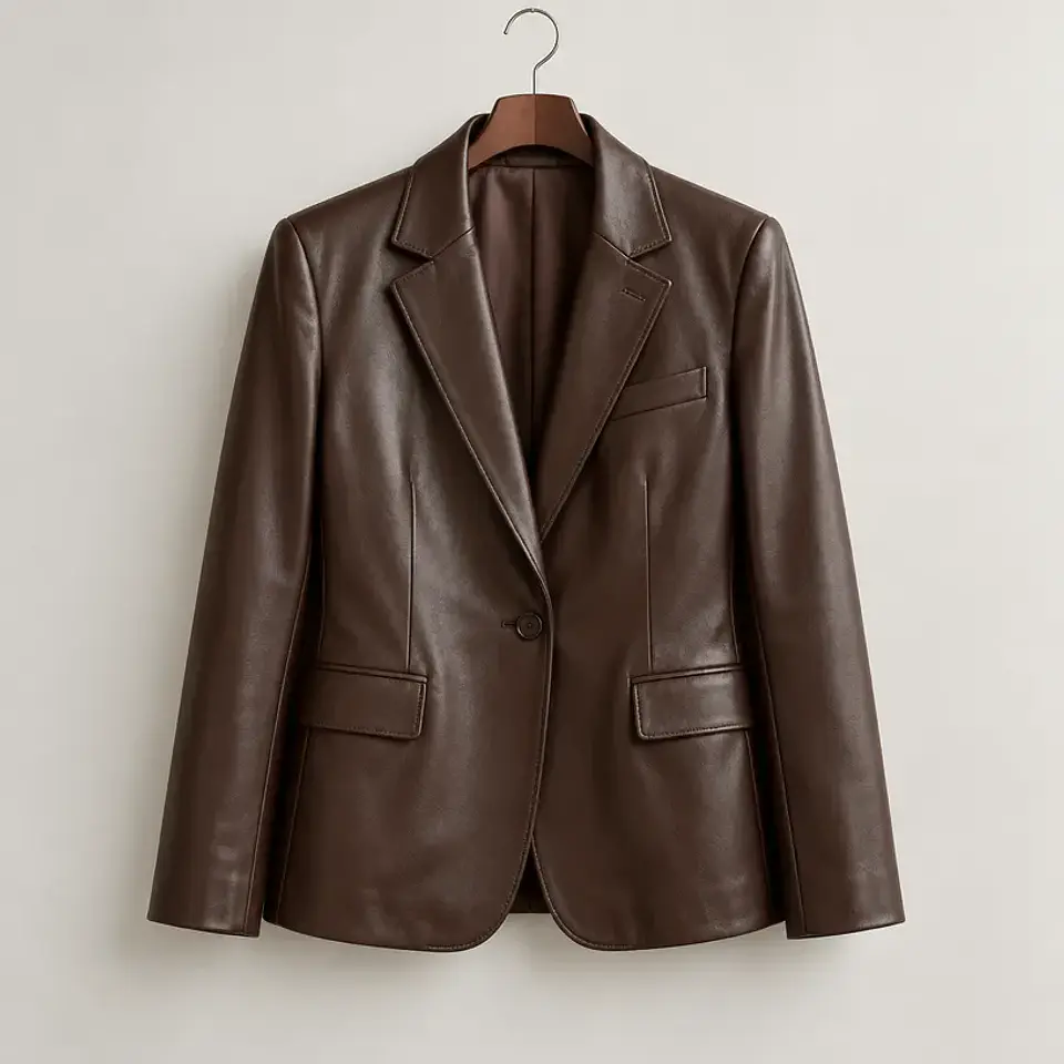 Blazer de cuero — chocolate 1