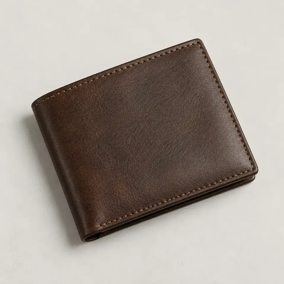 Billetera bifold — café 1