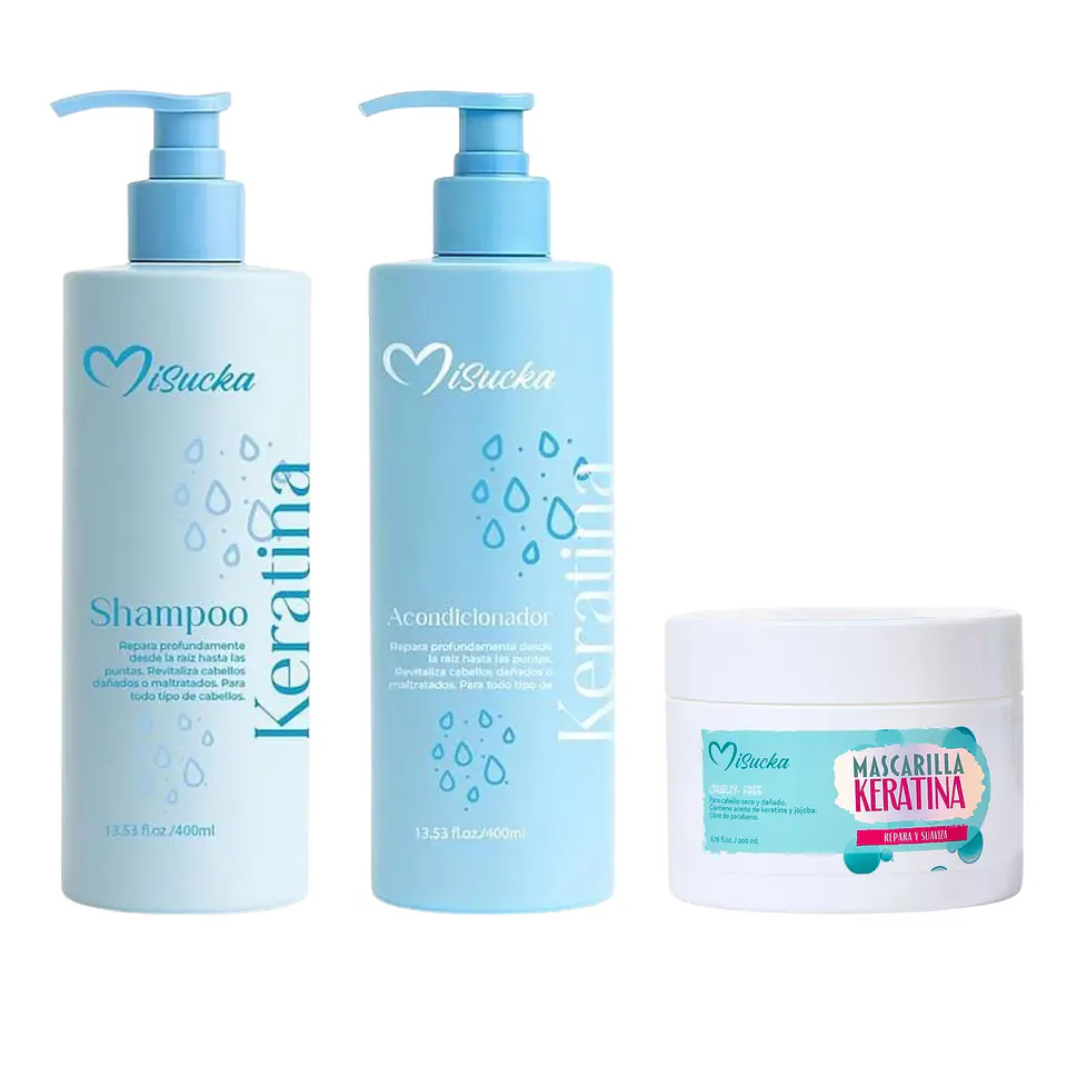 Set Keratina Reparador Rutina Capilar (3 Productos) - Misucka 1