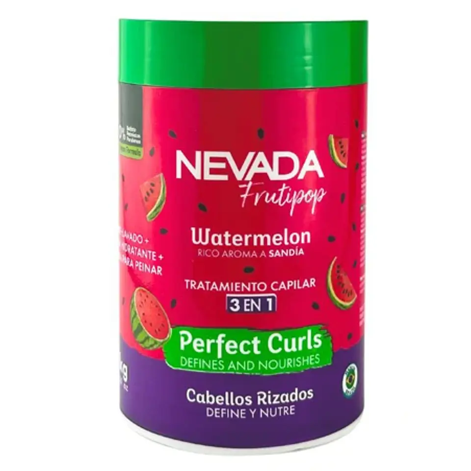 Mascarilla 3 En 1 Cabello Rizado Sandía Frutipop 1Kg - Nevada 1