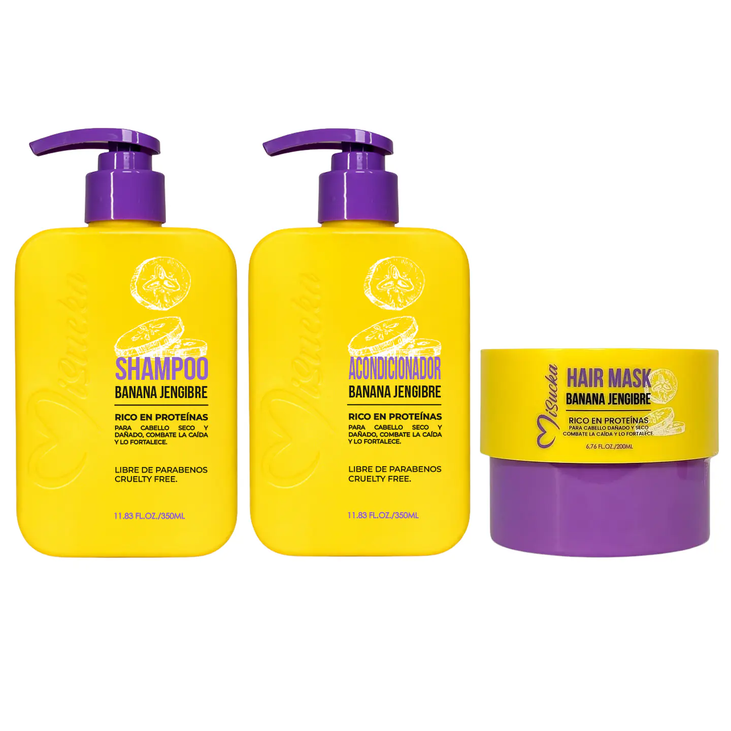 Set Banana Jengibre Rutina Capilar (3 Productos) - Misucka 1