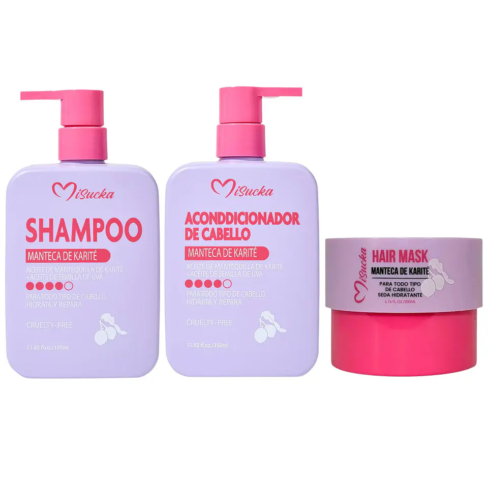 Set Manteca de Karité Rutina Capilar (3 Productos) - Misucka 1