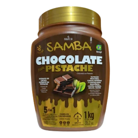 Tratamiento Capilar 5 En 1 Chocolate Pistacho 1kg - Samba Brasil
