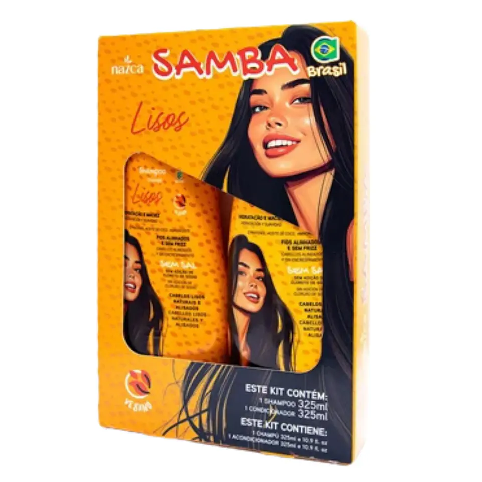 Shampoo 325ml + Acondicionador 325ml Lisos - Samba Brasil 1