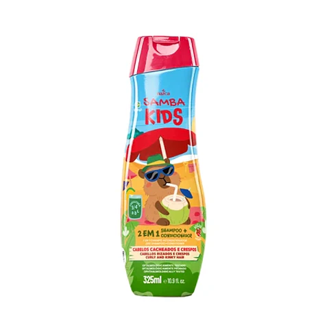 2en1 Shampoo y Acondicionador Cabello Rizado Y Crespo 325ml - Samba Brasil Kids