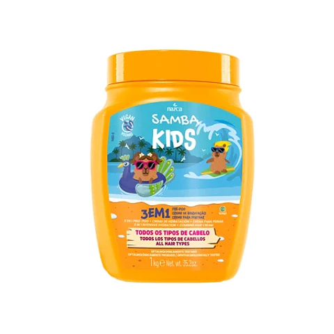 Mascarilla 3 En 1 Todo Tipo De Cabello 1kg - Samba Brasil Kids