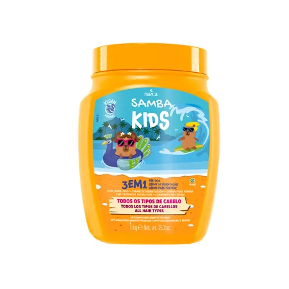 Mascarilla 3 En 1 Todo Tipo De Cabello 1kg - Samba Brasil Kids 1
