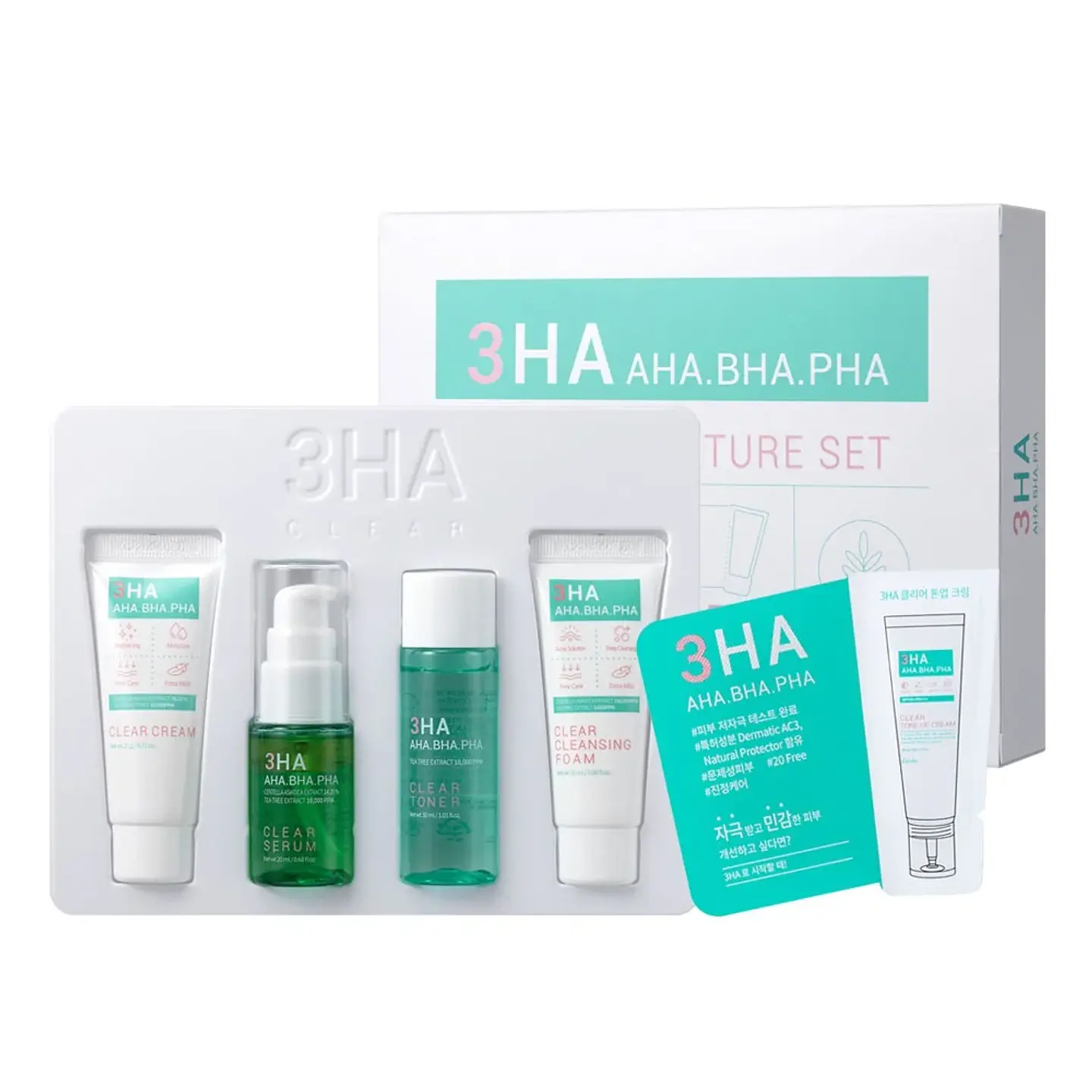 3HA Clear Miniature Set Anti Acne (AHA-BHA-PHA) - Esfolio 1