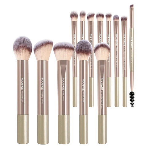 Set de 13 Brochas de Maquillaje Doradas - Maange