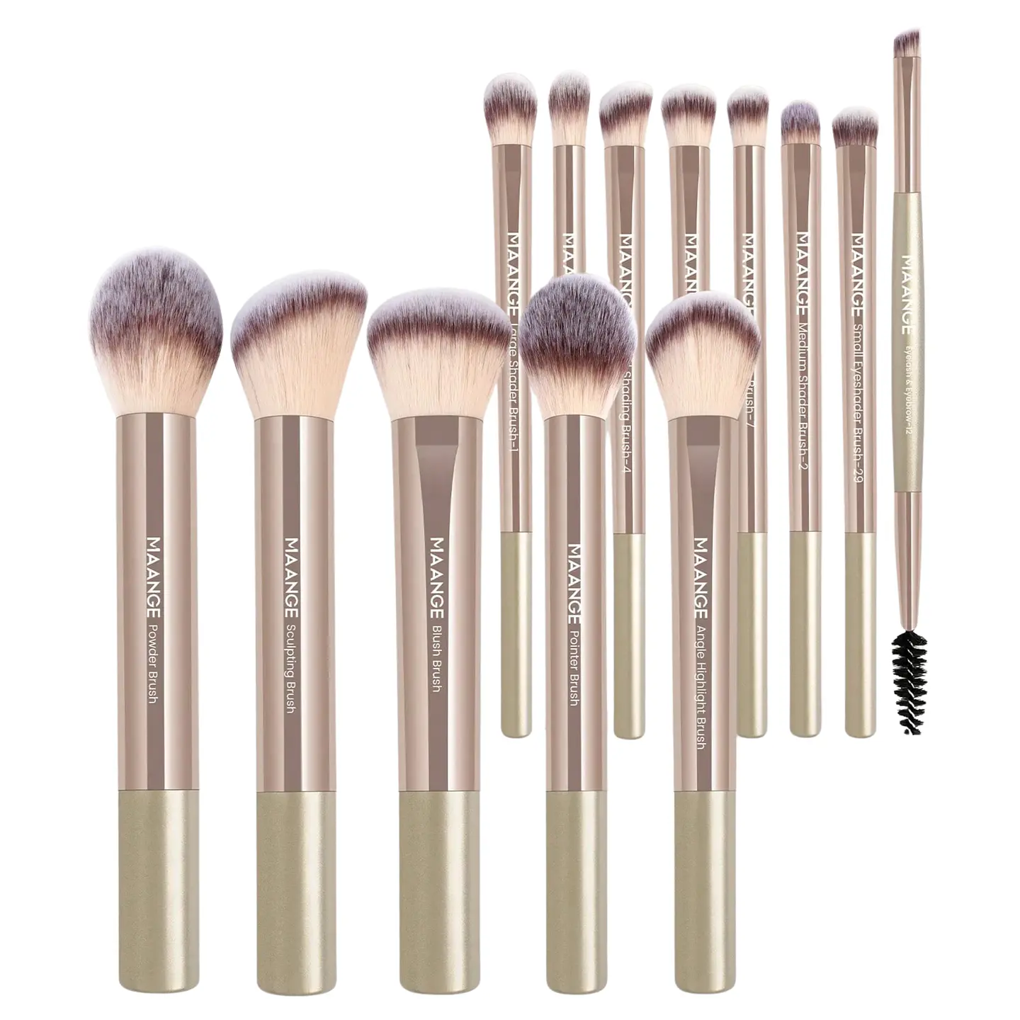 Set de 13 Brochas de Maquillaje Doradas - Maange 1