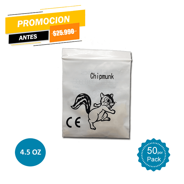 Pack Elasticos IO 1/8 - Medium 4,5oz - 50 Bolsas