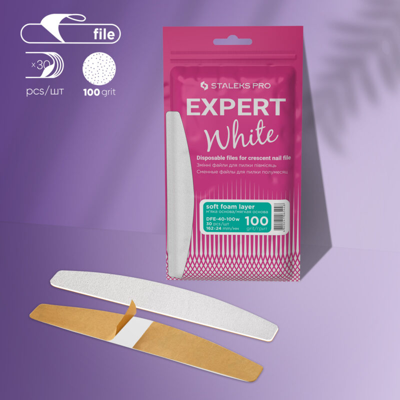 Lima Adhesiva Reemplazable Expert 40 Staleks Blanca - Grit 100