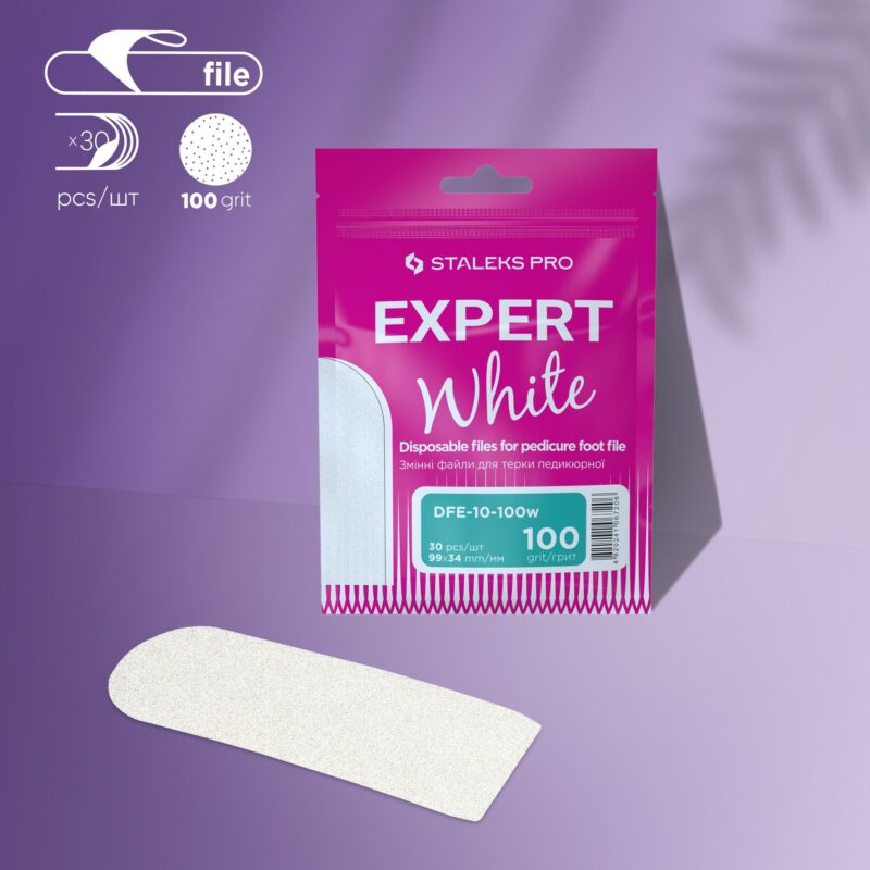 Lima Pedicure Adhesiva Reemplazable Expert 10 White - Grit 100