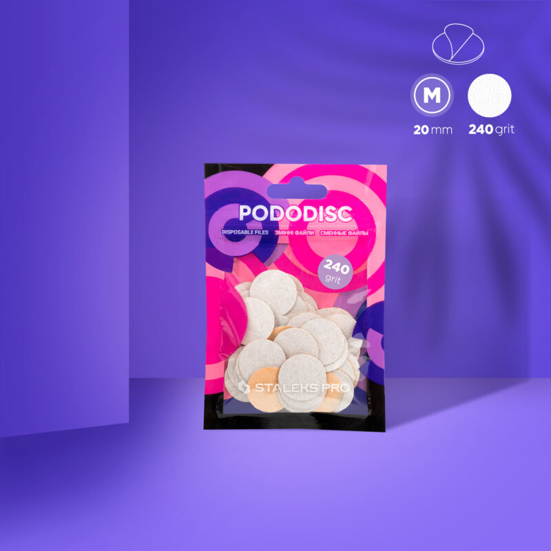 Pads para Pododisc Staleks Pro - Talla “M” Blanco - Grit 240