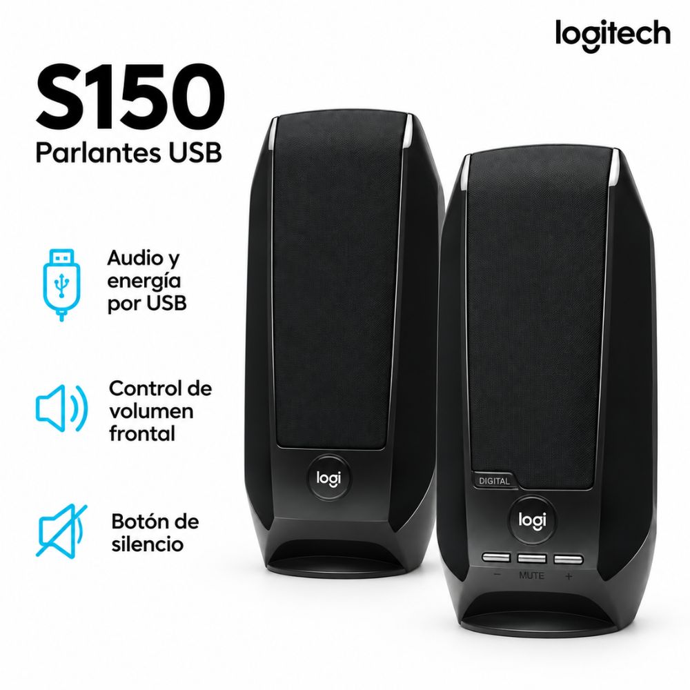 Parlantes Logitech S-150 USB para PC y laptop