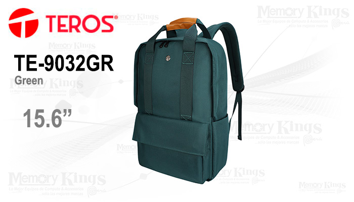 Mochila Teros City II TE-9032GR para laptop de 15.6 verde