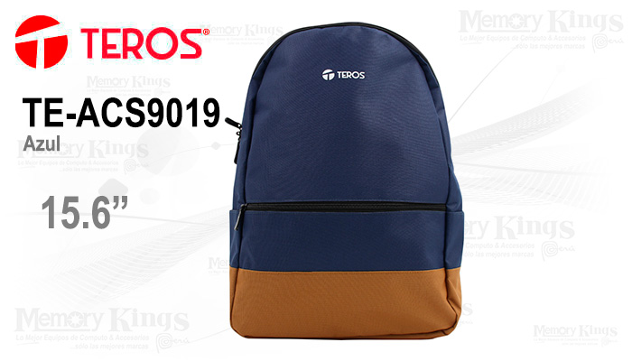 Mochila Teros TE-AC9019BL para laptop de 15.6 azul y marrón