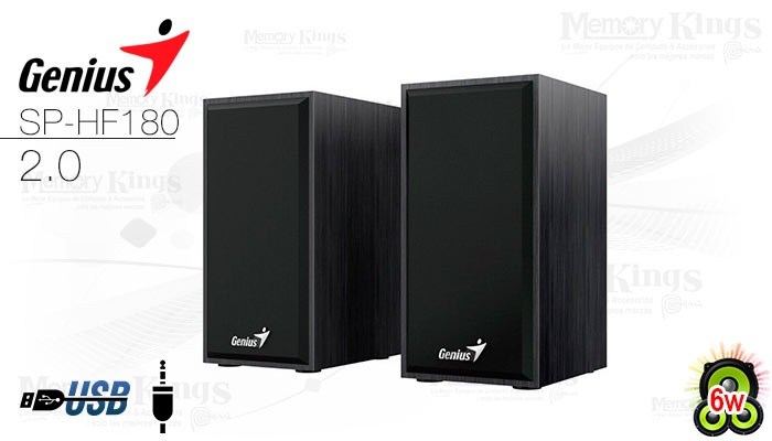 Parlantes Genius SP-HF180 6 W RMS USB negros