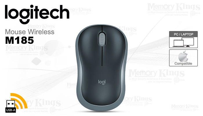 Mouse Logitech M185 inalámbrico negro