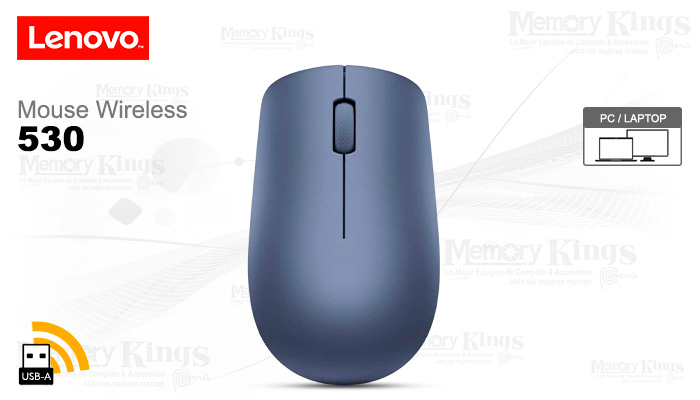 Mouse Lenovo 530 inalámbrico azul