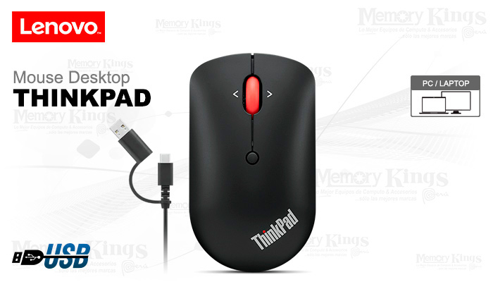 Mouse Lenovo ThinkPad compacto USB-C y USB-A
