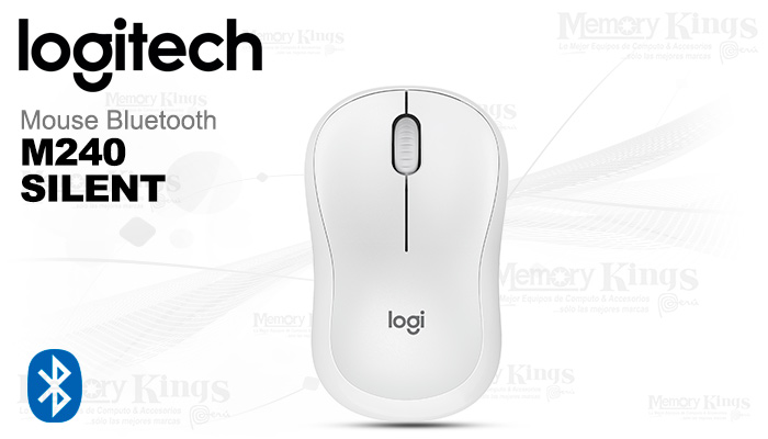 Mouse Logitech M240 Silent Bluetooth blanco
