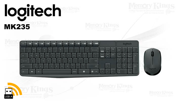 Combo Logitech MK235 teclado y mouse inalámbricos