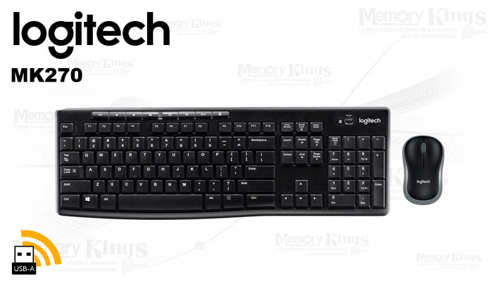 Combo Logitech MK270 teclado y mouse inalámbricos