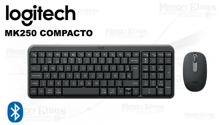 Combo Logitech MK250 compacto Bluetooth